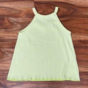 Zara Lime Green/Neon Yellow Sleeveless Top